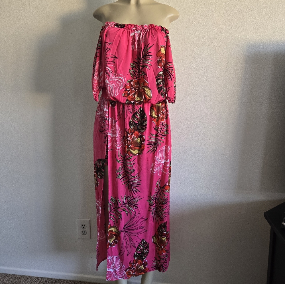 2 piece Pink Floral Maxi Set